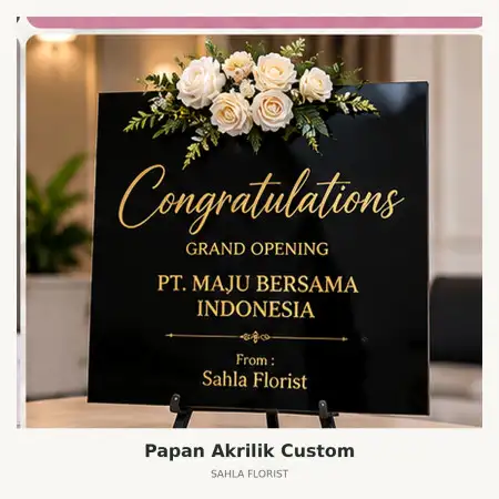 Papan Bunga Akrilik Binangun